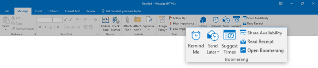 Outlook Ribbon Integration