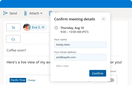 Illustration of a meeting confirmation